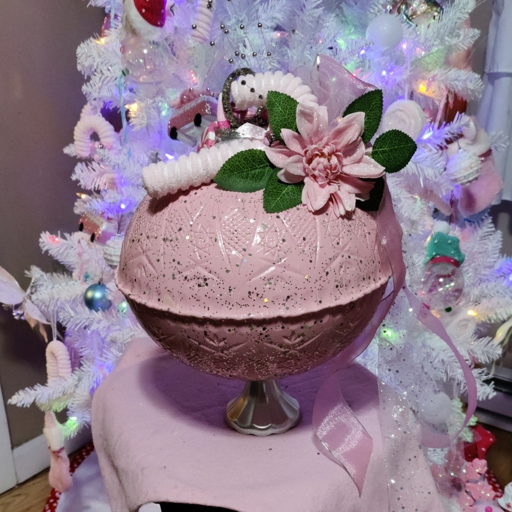 Pink and Silver Decorative Ornament